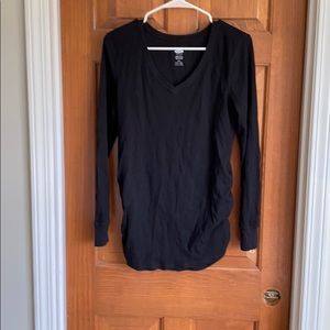 Black long sleeve maternity tshirt